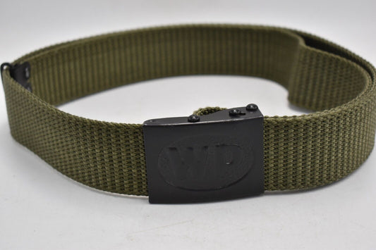 Polish Army Webbing Pistol Belt with Metal Buckle – 46" Max Length