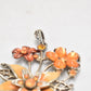 Elegant Floral Necklace Pendant – Enamel & Crystal Flower Design