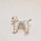 Vintage Poodle Dog Silver Tone and Diamante Brooch – Elegant Women's Jewellery