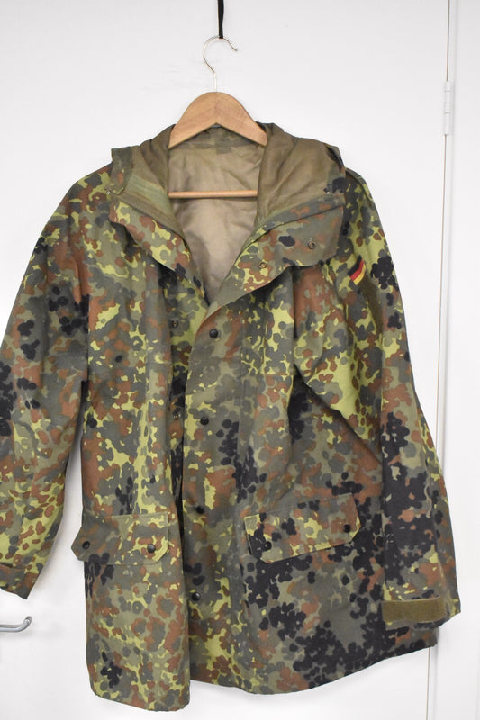 German Army Flecktarn Camo Waterproof Jacket 44" Chest