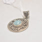 Vintage Suarti Bali BA Sterling Silver 925 & Lapis Lazuli Blue Necklace Pendant