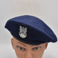 Vintage Polish Army Dark Blue Beret Flash Engineers – Size 57