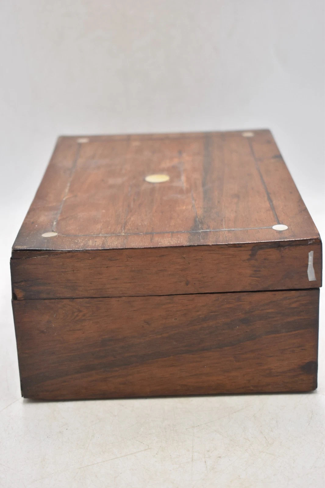 Antique French Rosewood Jewellery Box Mother of Pearl Inlay