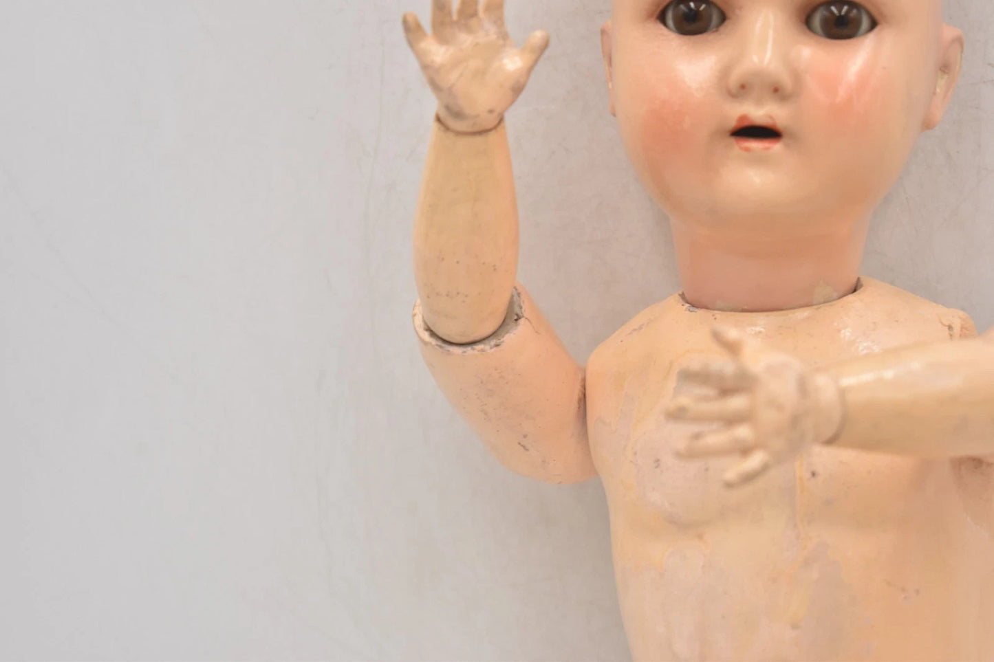 Antique Schoenau & Hoffmeister 1909 Bisque Doll 58cm Sleepy Blinking Eyes