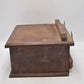 Antique Mahogany Stationery Drawer Desktop / Wall Mount Organiser Brass Handle