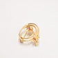 Vintage Amos Germany 14ct Gold Plated Garnet Floral Brooch