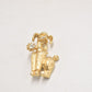 Vintage Poodle Dog Gold Tone and Rhinestone Brooch – Women's Jewellery