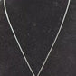 Vintage Sterling Silver 925 Necklace with Amber Stones in Floral Silver Setting – 24cm