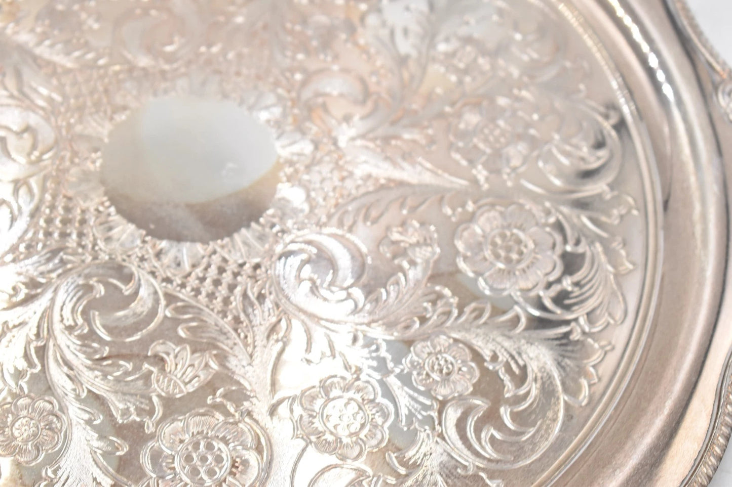 Viners Vintage Silver Plated Large Serving Tray 36cm English Drinks Tea Cocktail