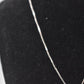 Vintage Sterling Silver 925 Black Agate Minimalist Pendant Necklace 42cm