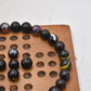 Antique Solitaire Wooden Board with Antique Hand Made Glass Marbles