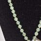Vintage Sterling Silver and Green Serpentine Heart Pendant Necklace – 48cm