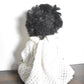 Vintage 1970's Hard Plastic Black Baby Blinking Doll Knitted Cardigan