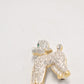 Vintage Poodle Dog Gold Plated and Diamante Brooch – Women's Jewellery