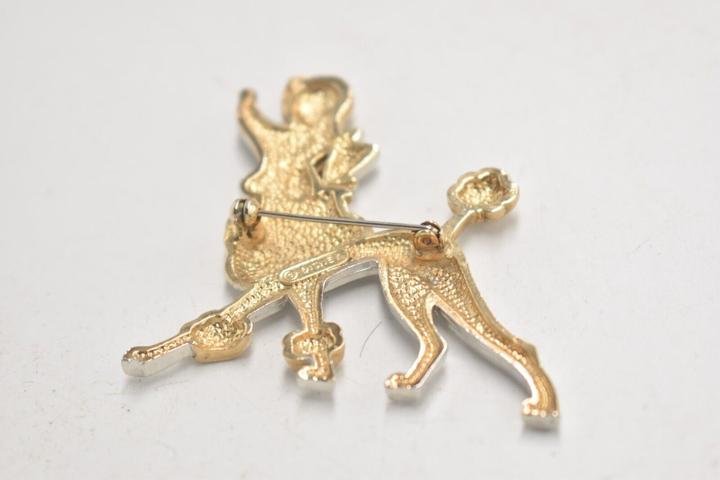 Vintage Disney Georgette Oliver & Company Co Poodle Dog Brooch
