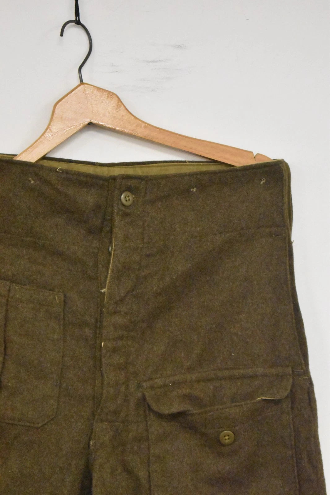 Vintage 1950s Greek Army Parachutist Wool Trousers Dated 1950 Waist 30" Leg 28"
