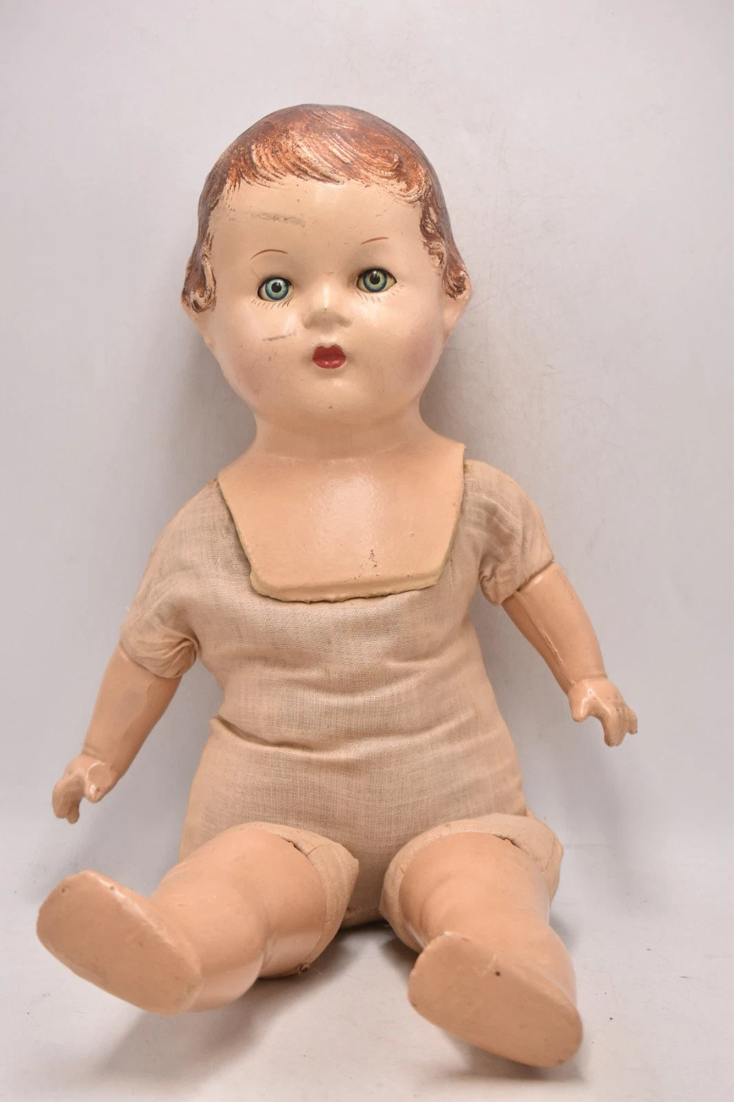 Antique 1930s Effanbee Type Sleepy Blinking Eye Doll 52cm Composition & Cloth