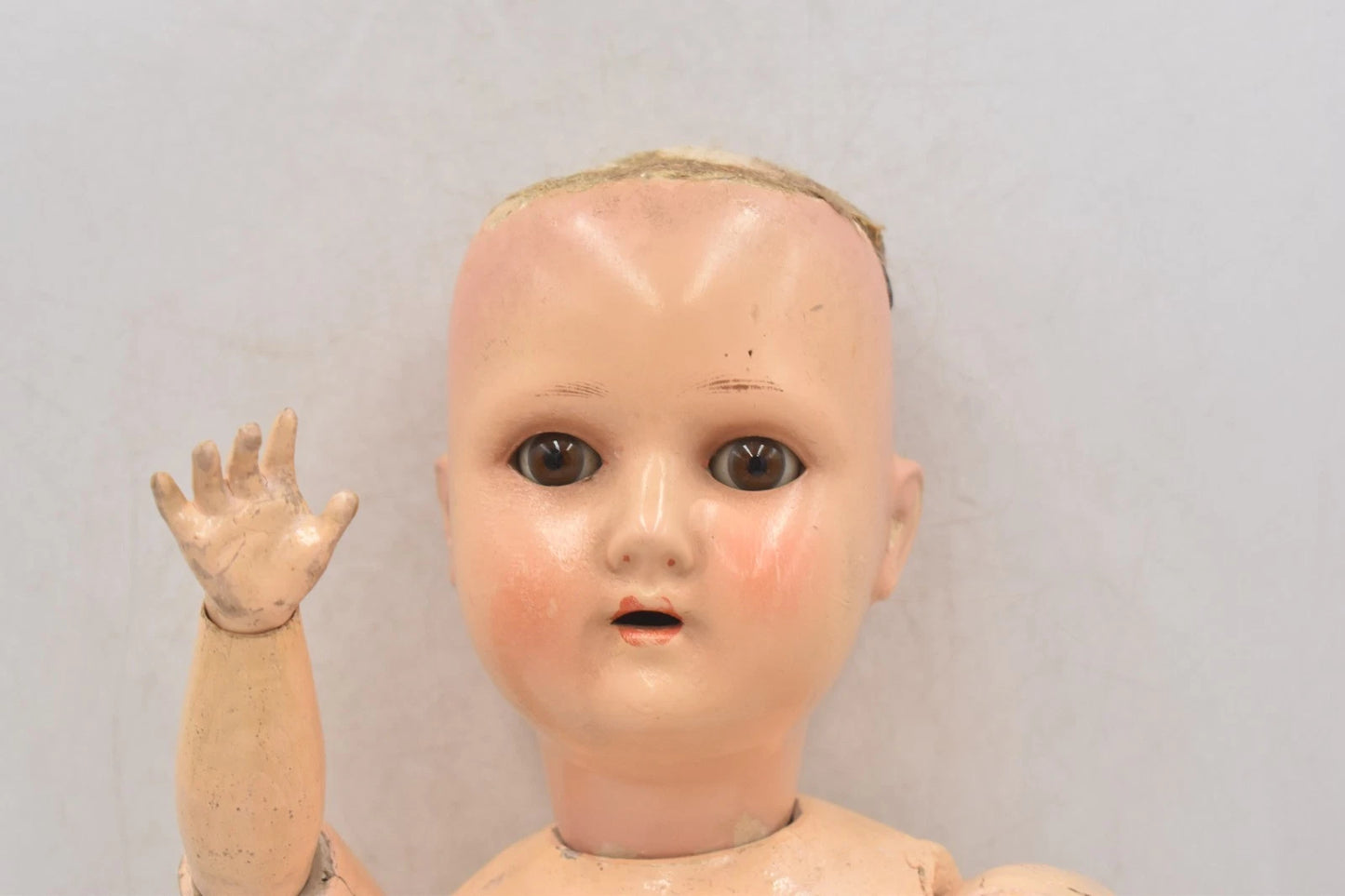 Antique Schoenau & Hoffmeister 1909 Bisque Doll 58cm Sleepy Blinking Eyes