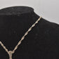 Vintage Sterling Silver 925 Necklace with Amber Pendant – 60cm