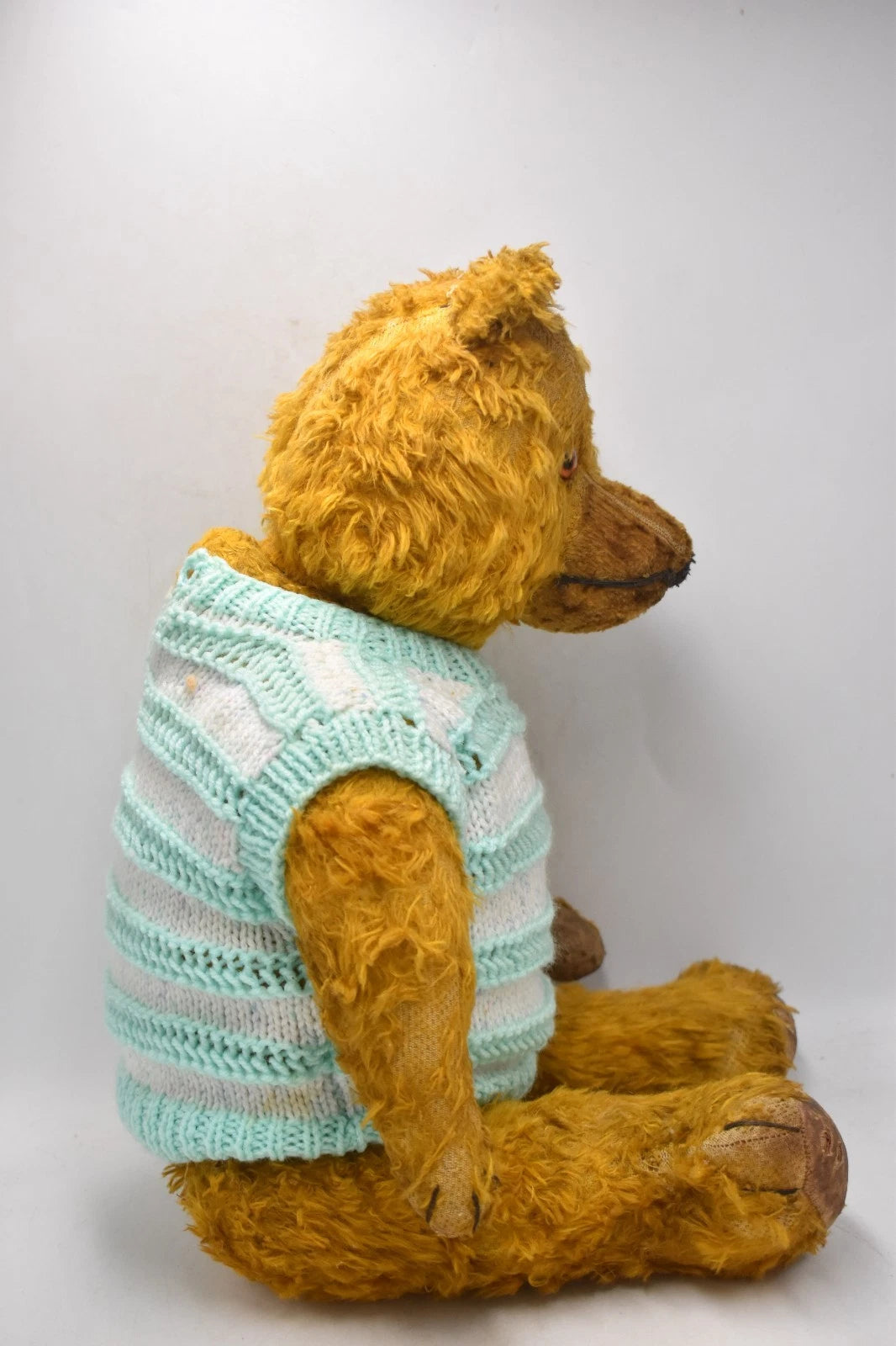 1950s Chiltern English Mohair Teddy Bear Fully Jointed Growler 55cm