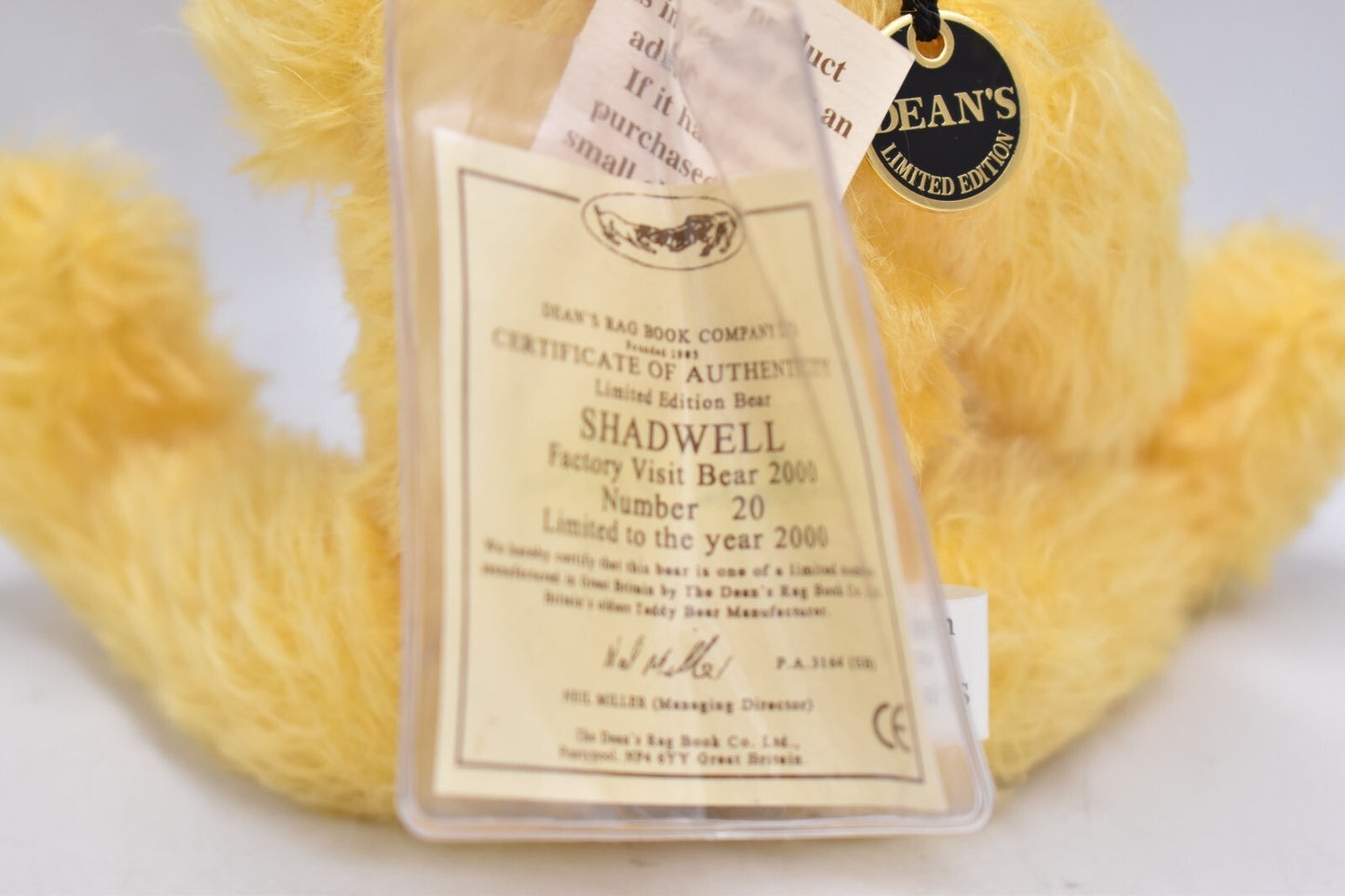 Deans Rag Book Co Shadwell Teddy Bear – Retired & Tagged Limited Edition
