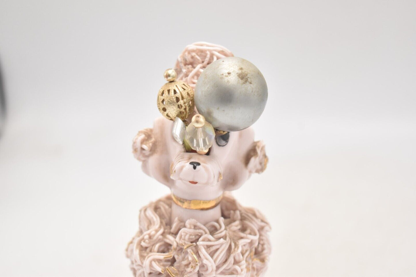 Vintage 1950s Pink Spaghetti Poodle Dog Hat Pin/Scissor Holder Figurine – Retro