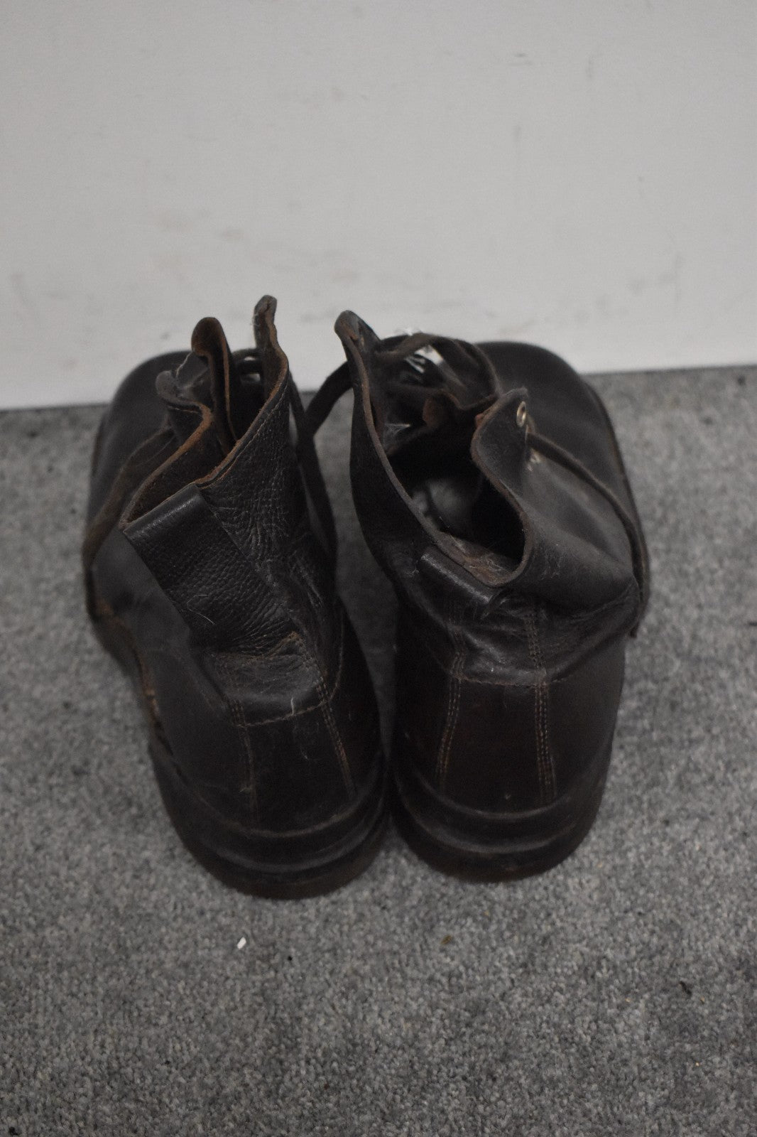 Vintage Norwegian Military Brown Leather Combat Boots – UK Size 6