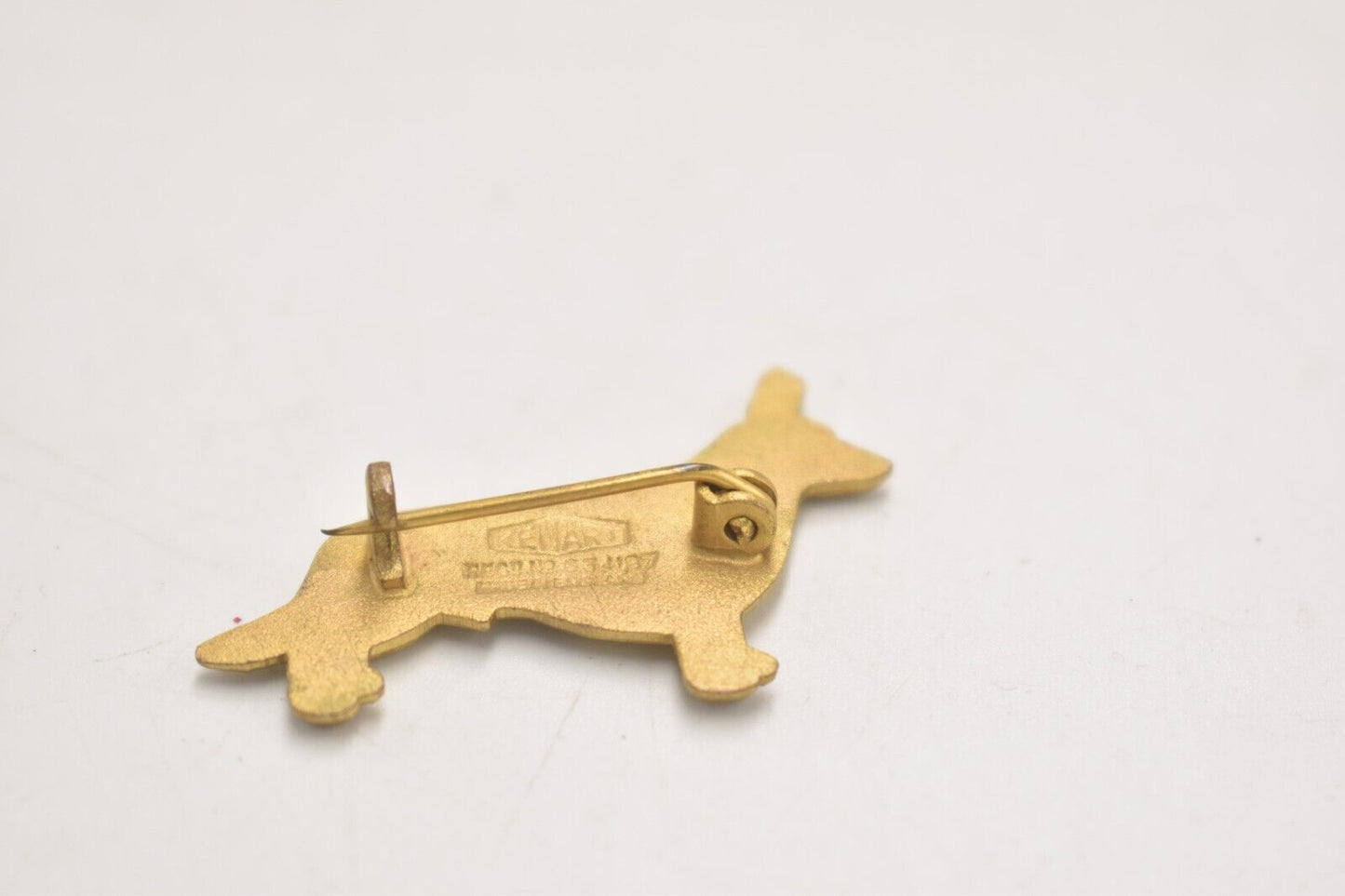 Vintage Kenart Gold Tone Pembroke Welsh Corgi Dog Brooch