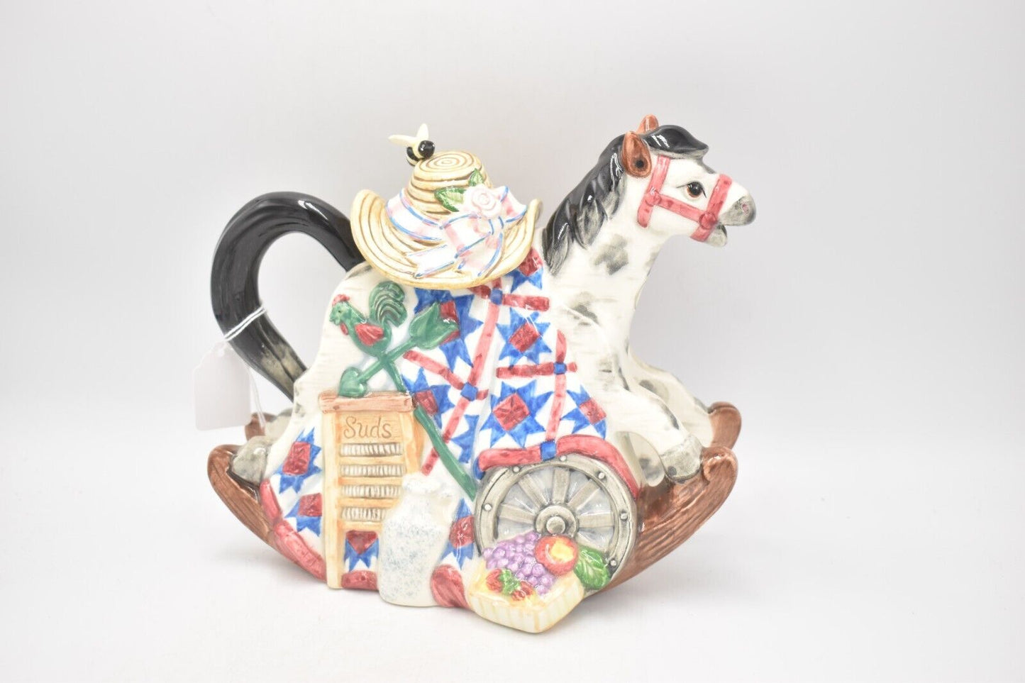 Vintage Fitz & Floyd Omnibus Countryside Rocking Horse Teapot – Decorative