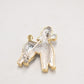 Vintage Poodle Dog Gold Plated and Diamante Brooch – Women's Jewellery