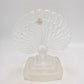 Vintage Cristal d’Arques Lead Crystal Peacock Ornament Figurine Clear Glass