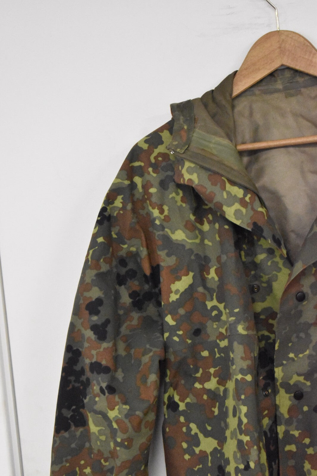 German Army Flecktarn Camo Waterproof Jacket 44" Chest