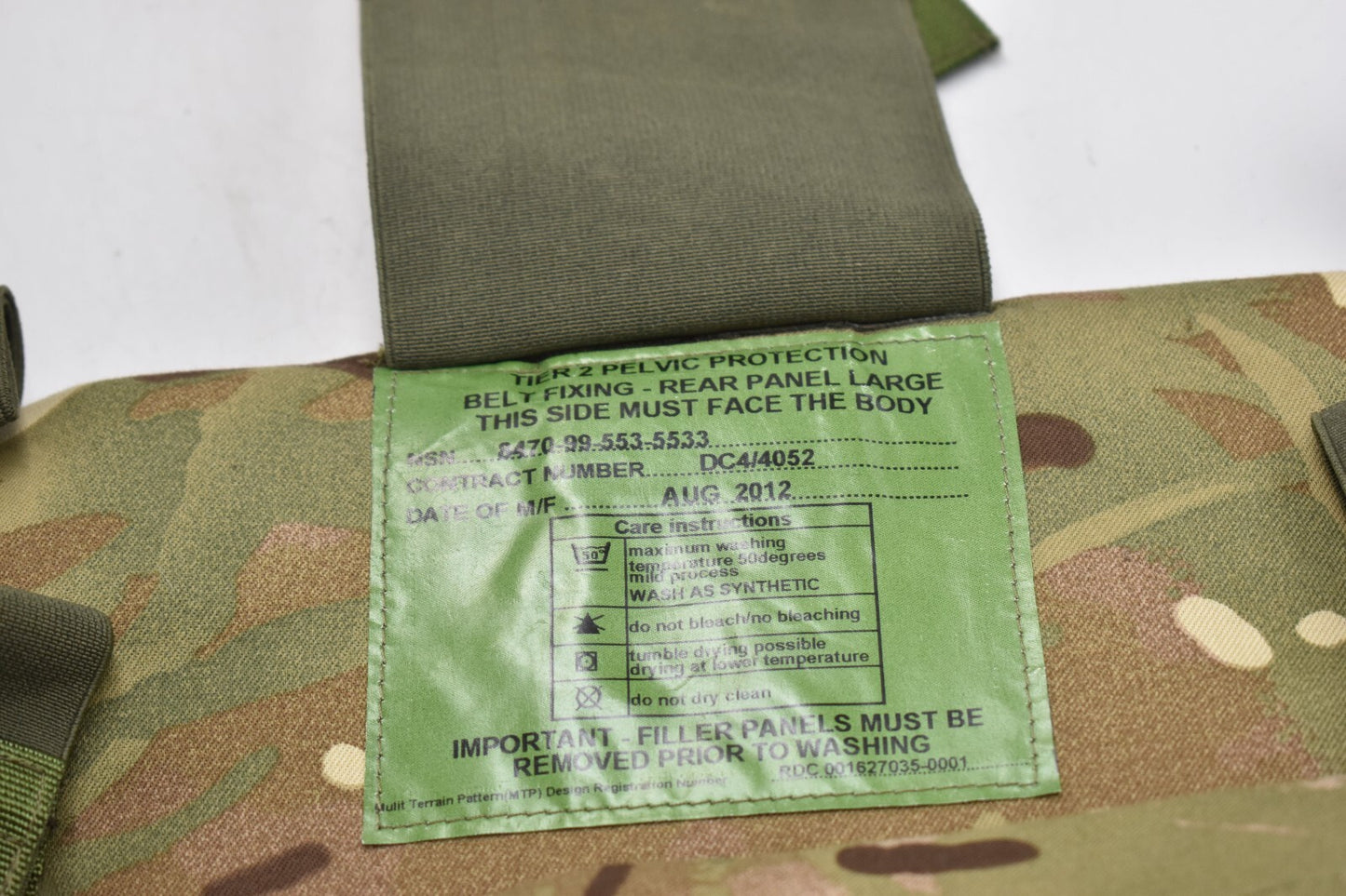 British Army MTP Camo Virtus Tactical Pelvic Protection with Soft Filler Large