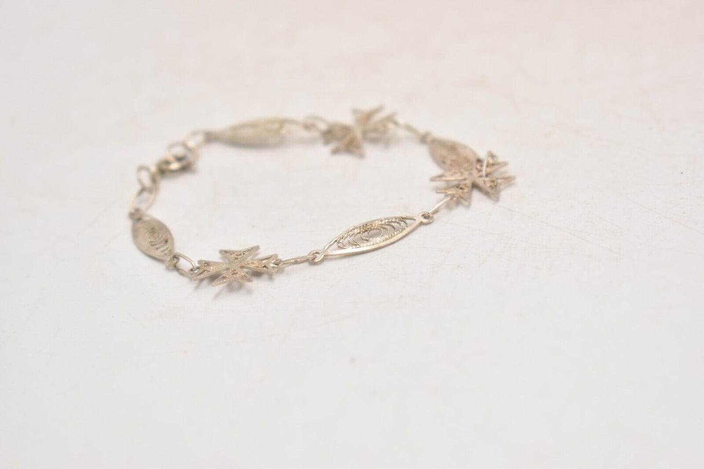 Vintage Sterling Silver 925 Maltese Cross Bracelet – 18cm