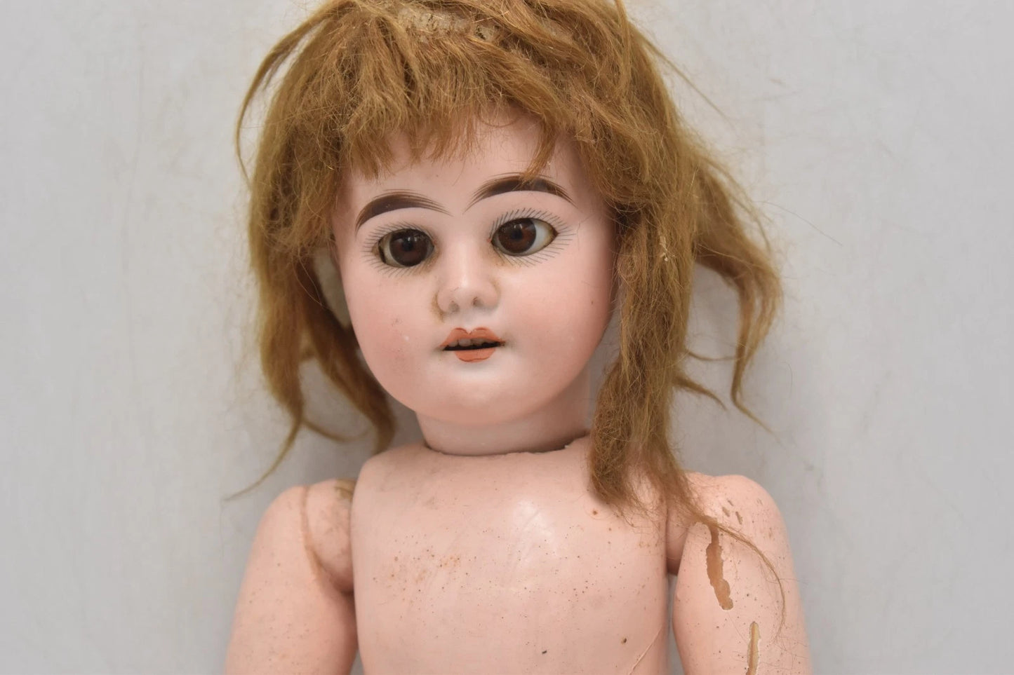Antique Armand Marseille 1894 AM Bisque Head Doll Sleepy Blinking Eyes 46cm