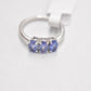 Vintage Sterling Silver & Blue Tanzanite Ring – Size O – Elegant Timeless