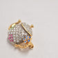 Vintage Teapot Brooch – Multi-Colour Rhinestone Costume Jewellery