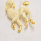 Vintage Poodle Dog Cream & Gold Tone Brooch – Women's Jewellery