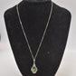 Vintage 925 Sterling Silver Abalone & Marcasite Pendant Necklace – 45cm