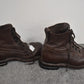 Vintage 1975 Swedish Army Tretorn Varnamo Brown Leather Combat Boots – UK Size 7