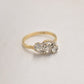 Vintage 14ct Gold Plated Cubic Zirconia Ring – Size R