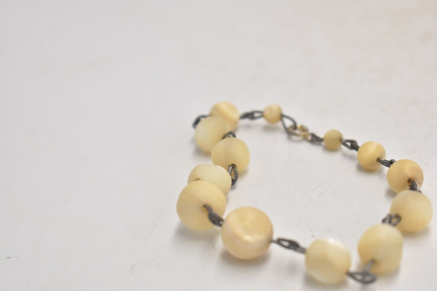 Vintage Quartz Beaded Bracelet – 22cm – Costume Jewellery