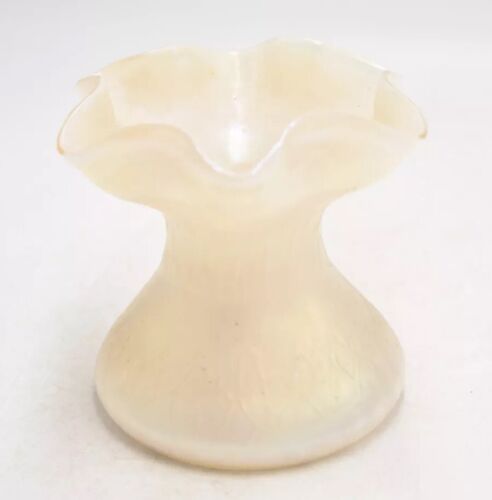 Antique Kralik Glass Vase – Iridescent Matt Lustre – Art Nouveau Bohemian