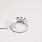 Vintage Sterling Silver & Blue Tanzanite Ring – Size O – Elegant Timeless