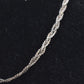 Vintage Sterling Silver 925 3 Strand Braided Necklace – 40cm