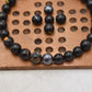 Antique Solitaire Wooden Board with Antique Hand Made Glass Marbles