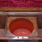 Antique Georgian Burr Walnut Tea Caddy with Silver Scallop Spoon