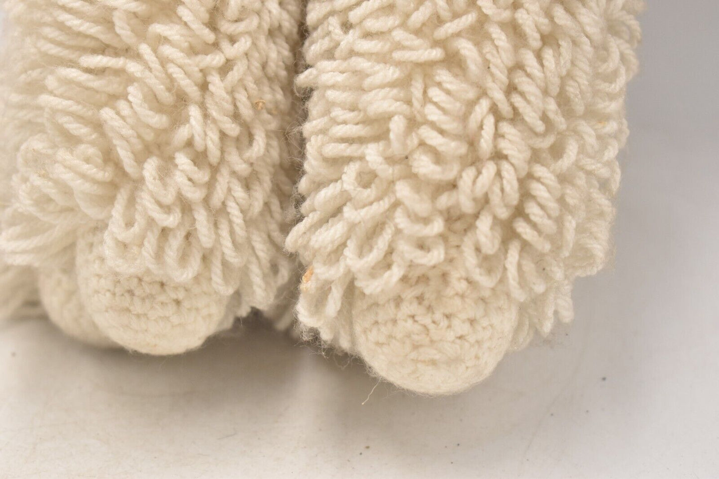Vintage 1960's Sheep's Wool Poodle Dog Knitted Soft Plush Toy