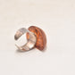 Vintage Bohemian Large Baltic Amber & Sterling Silver 925 Ring – Size Q