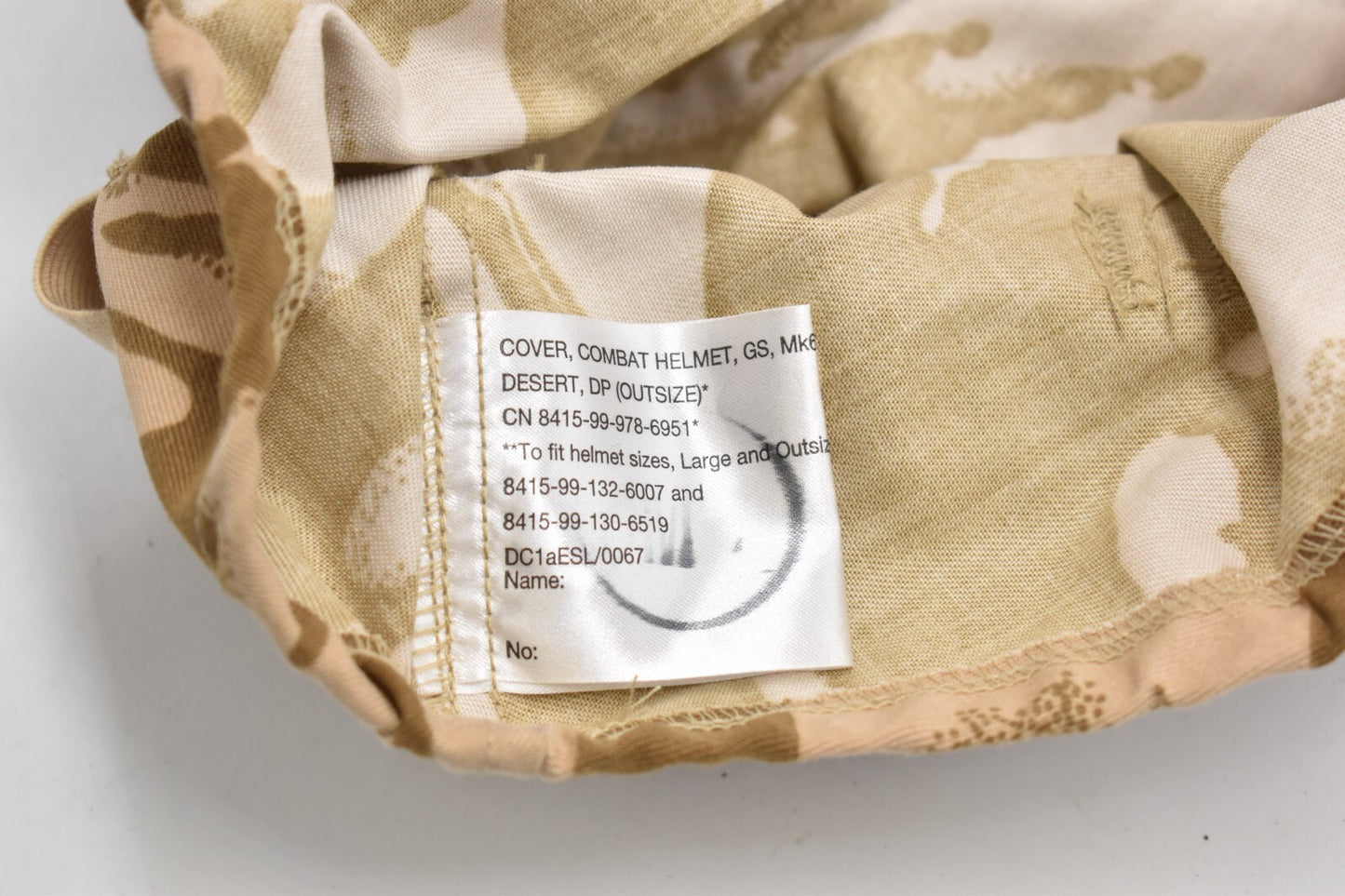 British Army GS Mk6 Helmet Cover Desert DPM Camo Fabric Military Surplus